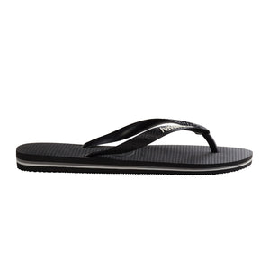 Kids Rubber Logo Black/Glacial White Thongs