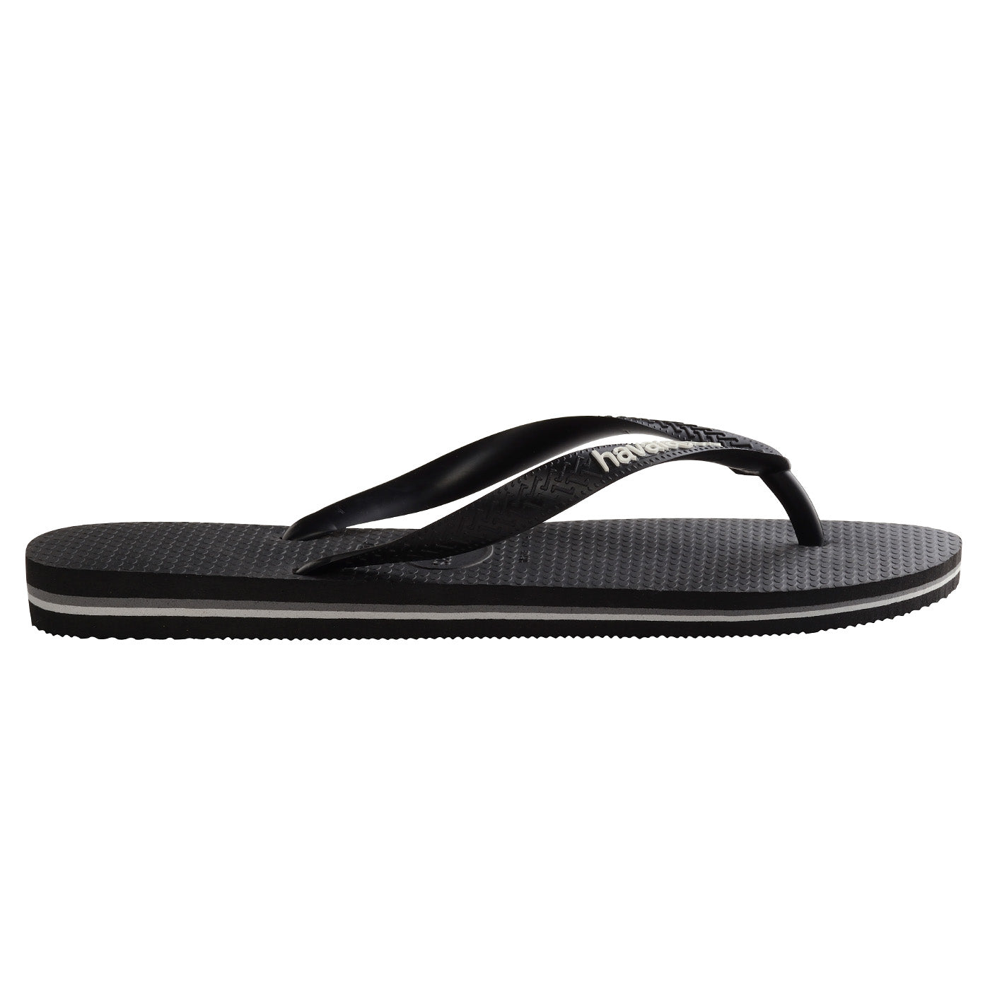 Rubber Logo Black/Glacial White Thongs